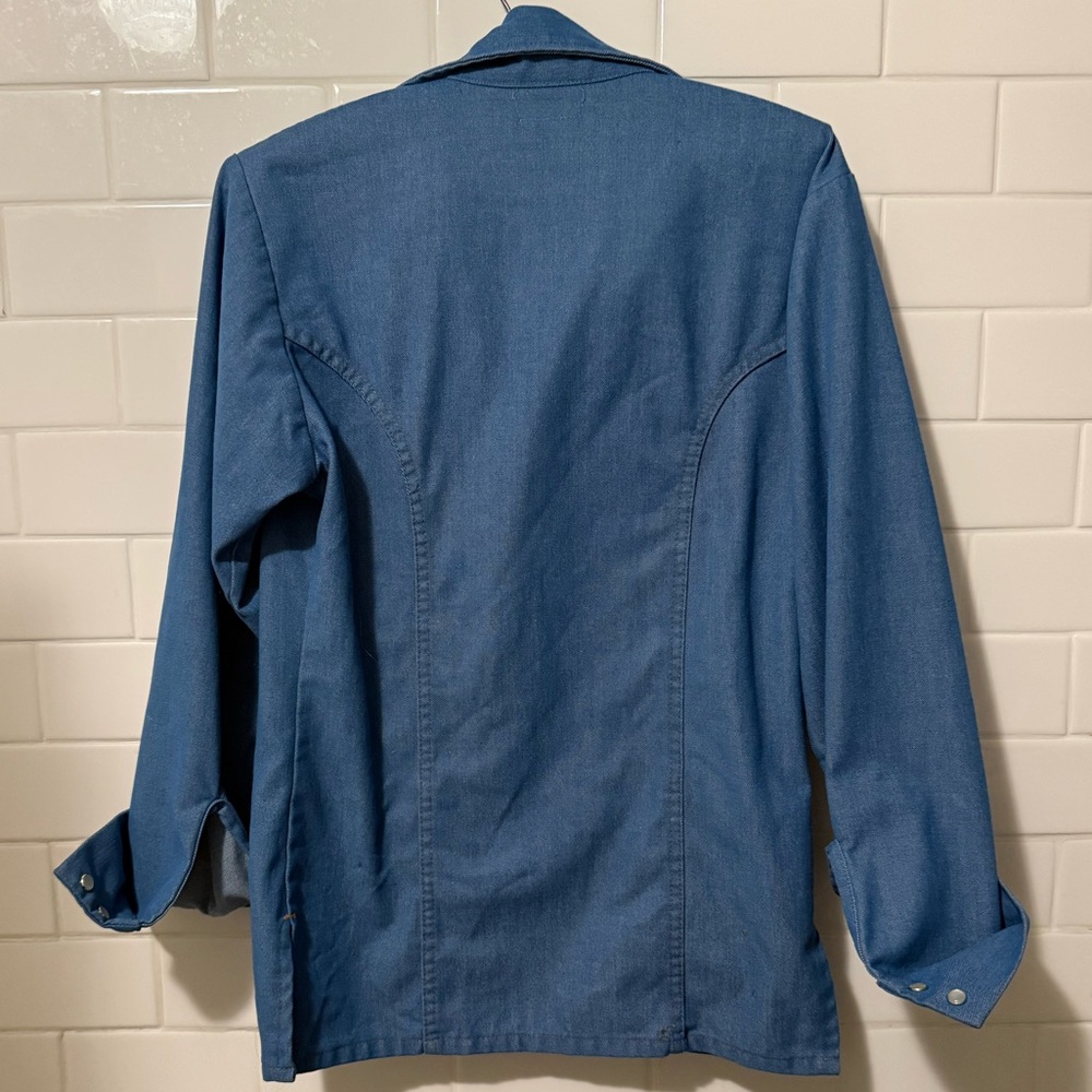 RARE Levi's Vintage Orange Tab Blue Button-Up Shirt - Picture 4 of 8